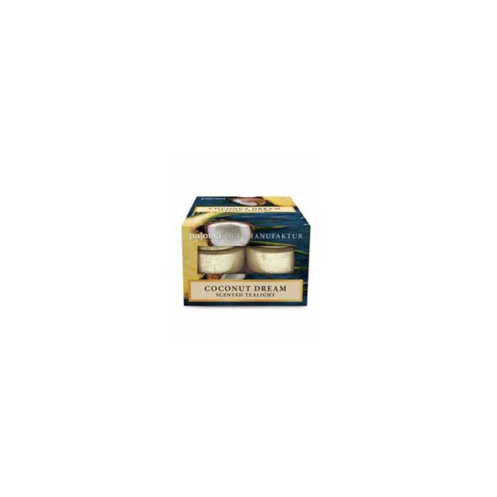 Pajoma Coconut Dream Scented Tealights 12Pcs Polycarbonate 35x15mm 3h