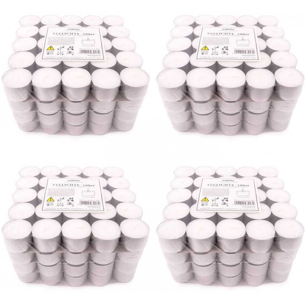 Pajoma Unscented Tealights 400Pcs 8h