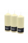 Hofer Non-drip Pillar Candles 3Pcs 78h Ivory