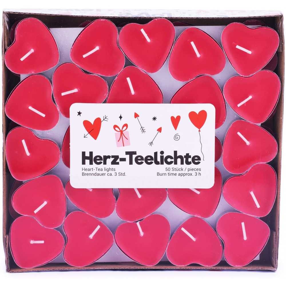 Pajoma Love me Heart-shaped Scented Tealights 50Pcs 3h