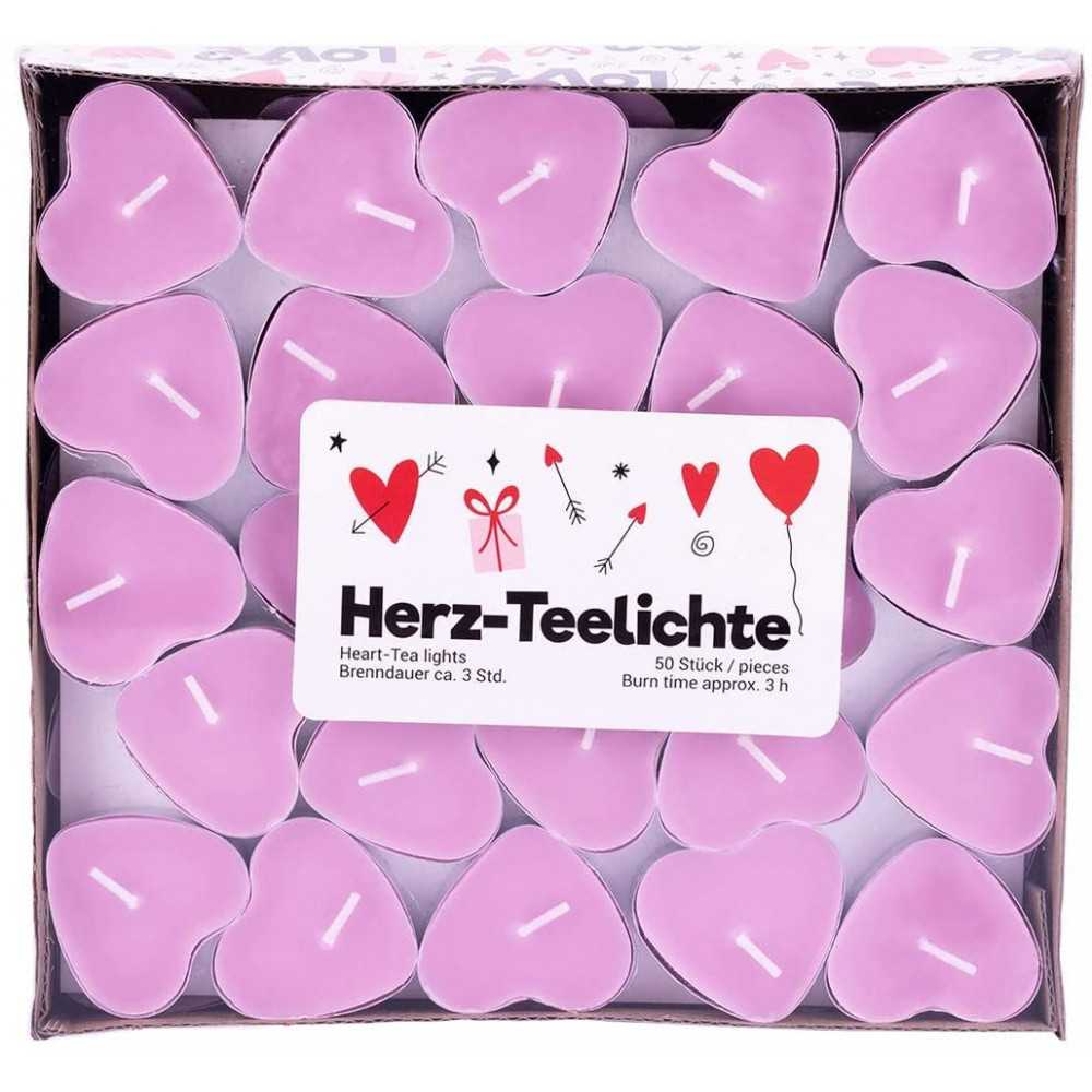 Pajoma Love You Heart-shaped Scented Tealights 50Pcs 3h