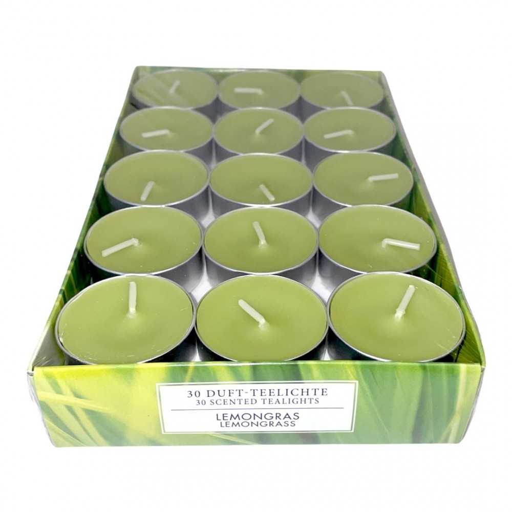 Pajoma Lemongrass Tealight 30Pcs Scented Candles 4h