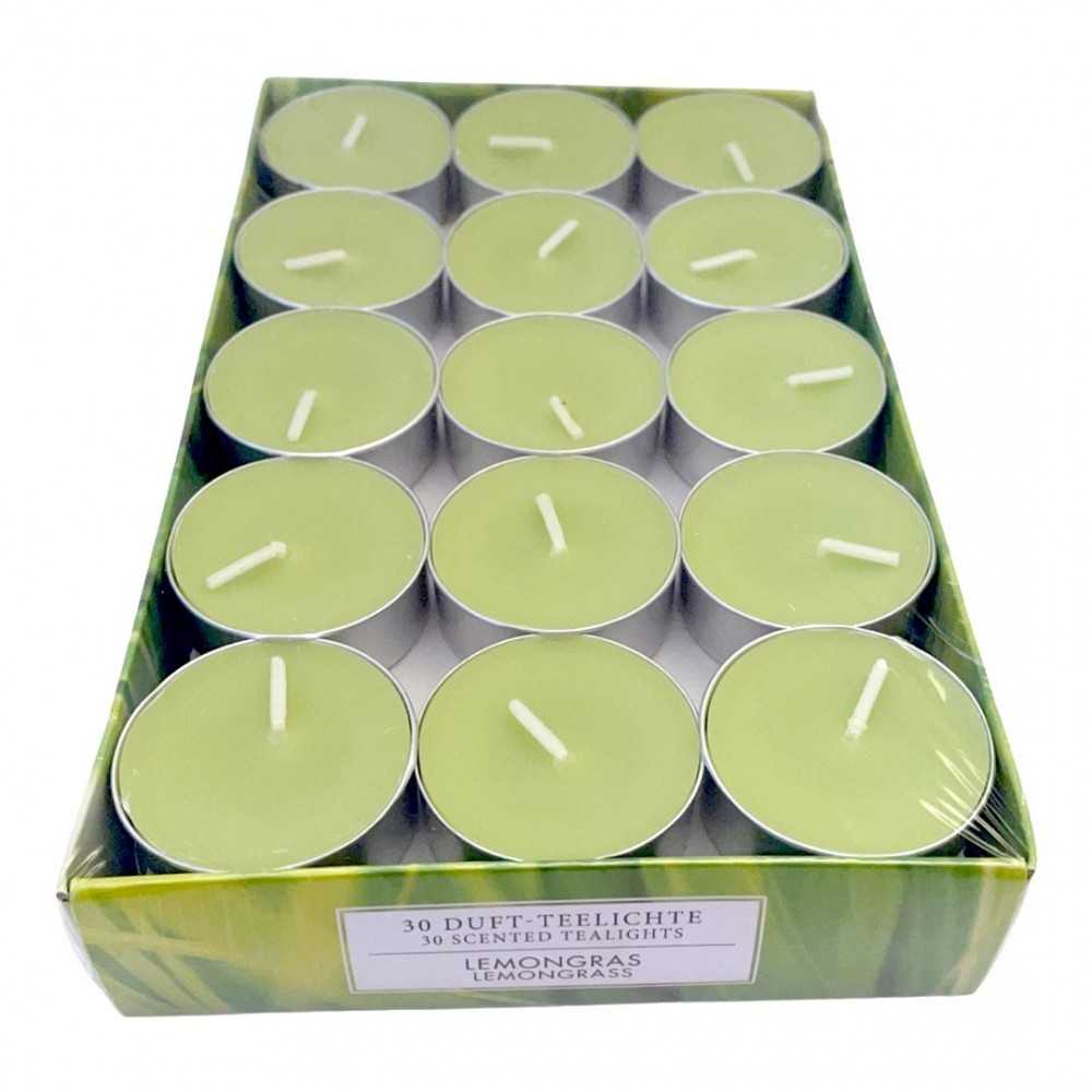 Pajoma Lemongrass Tealight 30Pcs Scented Candles 4h