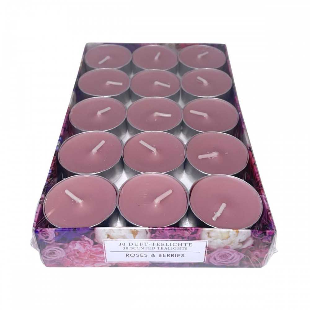 Pajoma Roses & Berries Tealight 30Pcs Scented Candles 4h