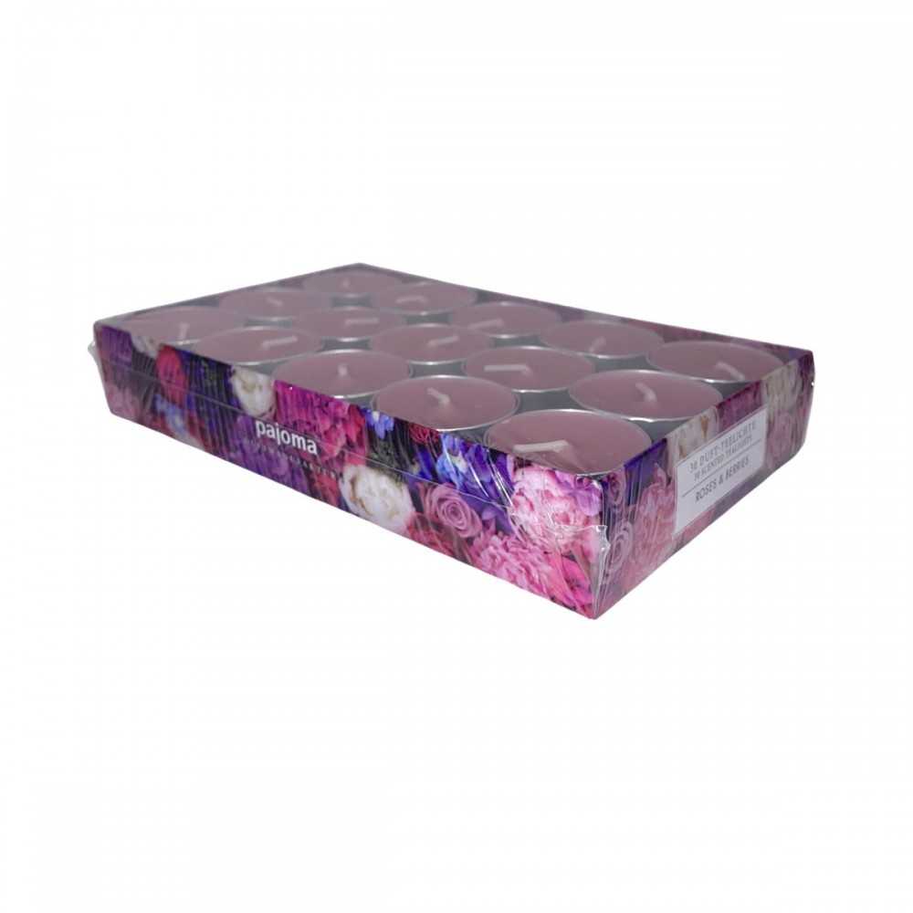 Pajoma Roses & Berries Tealight Candeline Lumini profumati 30Pz 4h