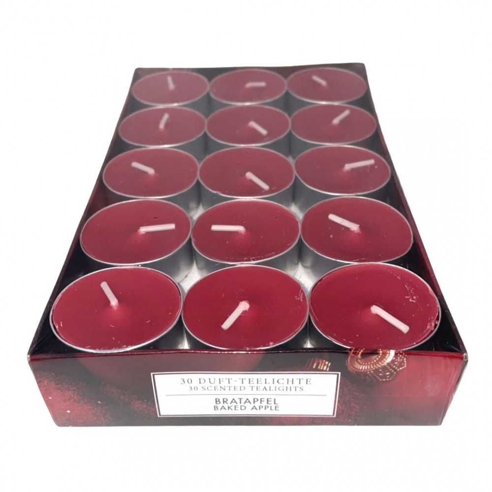 Pajoma Baked Apple Tealight 30Pcs Scented Candles 4h