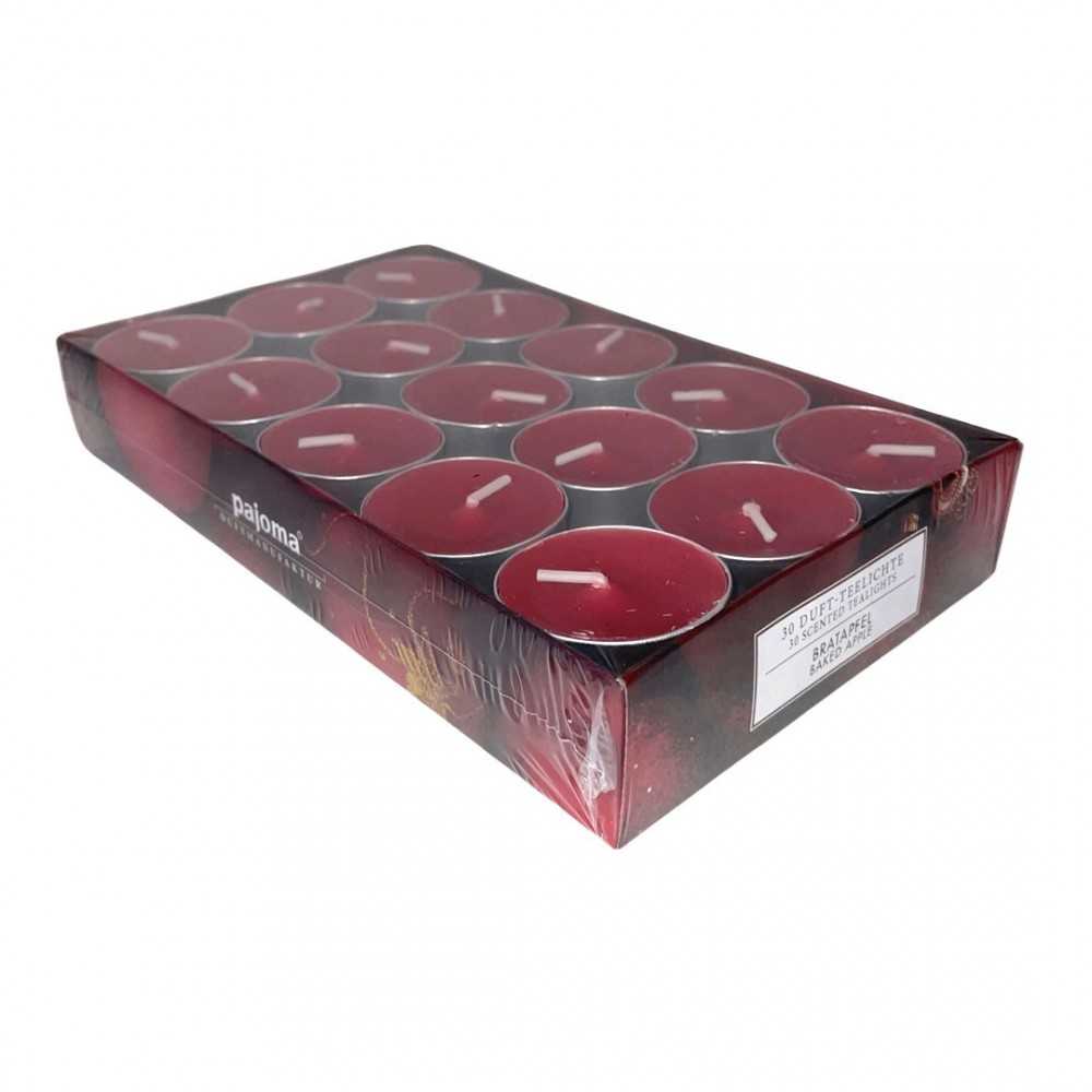 Pajoma Baked Apple Tealight 30Pcs Scented Candles 4h