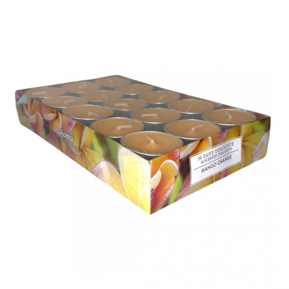 Pajoma Mango-Orange Tealight Candeline Lumini profumati 30Pz 4h