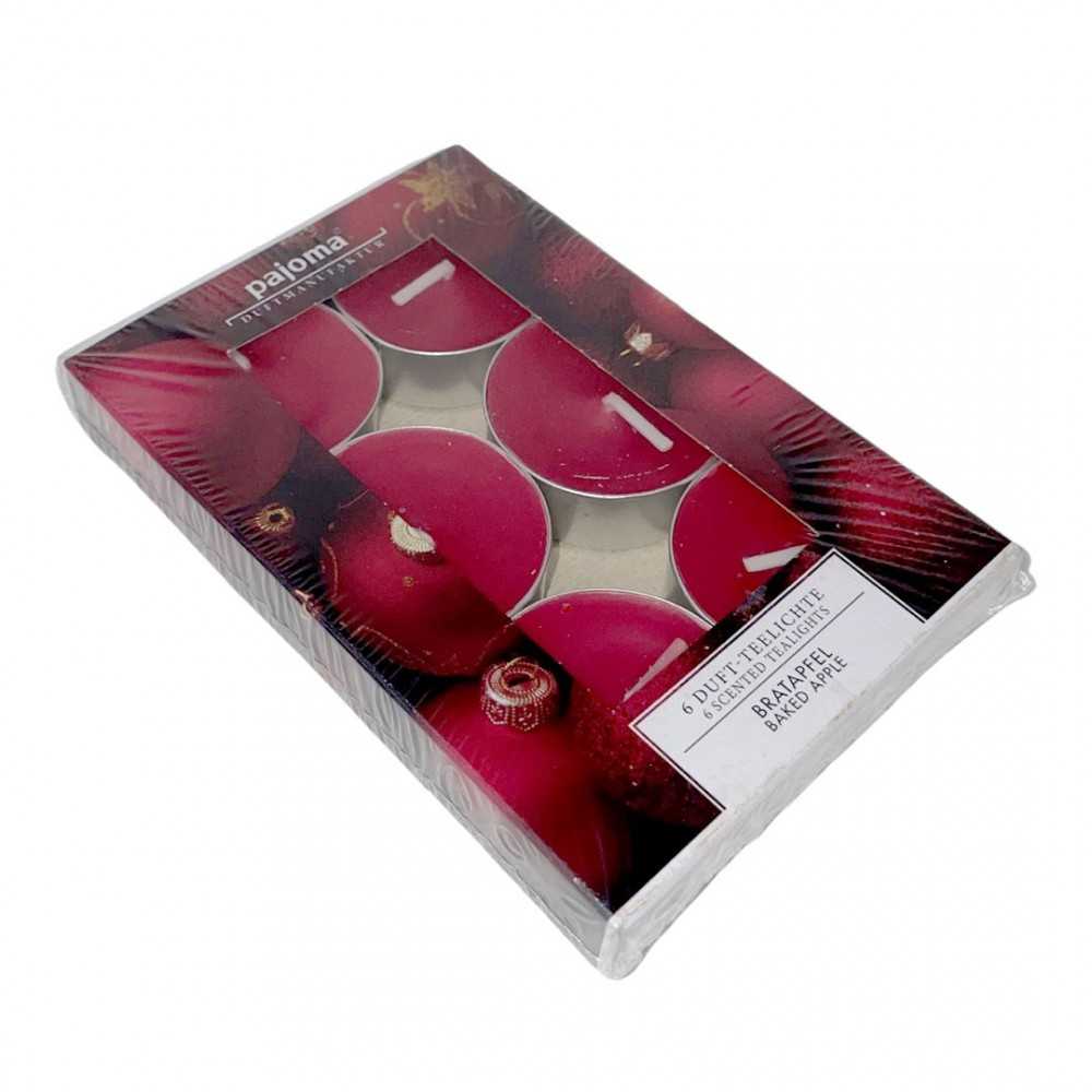 Pajoma Baked Apple Tealight Lumini profumati 6Pz 4h