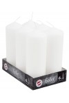 White Hofer Large Cylindrical Candles 6x16.5cm Set of 6 Candles 43h