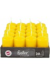 Hofer Candele Cilindriche Antigoccia 40x70mm 7h Box 20Pz Giallo