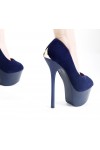 Peep toe platform shoes 15cm Heel 5cm Platform Blue Kvoll