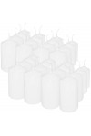 HotStar Professional Candele Cilindriche Moccoli Cera a Colonna Durata 7 Ore d40 h70 mm Colore Bianco Set di 32 Pezzi Antigoccia