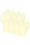 HotStar Pillar Wax Cylindrical Candles Duration 7 Hours d40 h70 mm Ivory Color Set of 32 Pieces