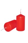 HotStar Pillar Wax Cylindrical Candles Duration 7 Hours d40 h70 mm Red Color Set of 16 Pieces