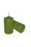 HotStar Pillar Wax Cylindrical Candles Duration 7 Hours d40 h70 mm GREEN Color Set of 8 Pieces