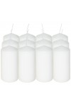 HotStar Candele Cilindriche Cera a Colonna Durata 12 Ore d45 h90 mm Colore Bianco Set di 12 Pezzi Antigoccia