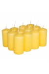 HotStar Pillar Wax Cylindrical Candles Duration 12 Hours d45 h90 mm Yellow Color Set of 12 Pieces