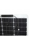 EurSolar Pannello Solare Modulo Fotovoltaico Monocristallino 50W 12V Flessibile 30 gradi per barca, camper, baita ecc.