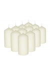 HotStar Candele Cilindriche Cera a Colonna Durata 30 Ore d60 h120 mm Colore Avorio Set di 12 Pezzi Antigoccia