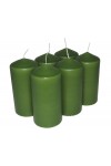 HotStar Pillar Wax Cylindrical Candles Duration 30 Hours d60 h120 mm GREEN Color Set of 6 Pieces