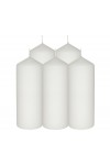 HotStar Pillar Wax Cylindrical Candles Duration 54 Hours d60 h165 mm White Color Set of 5 Pieces