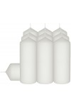 HotStar Pillar Wax Cylindrical Candles Duration 54 Hours d60 h165 mm White Color Set of 10 Pieces