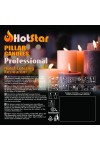 HotStar Unscented Candles Metallic Silver 9Pcs Pillar Duration 6 Hours 35x50 mm