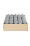 HotStar Unscented Candles Metallic Silver 25 Pcs Pillar Duration 7-8 Hours 35x80 mm