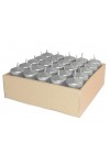 HotStar Unscented Candles Metallic Silver 25 Pcs Pillar Duration 7-8 Hours 35x80 mm