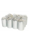 HotStar Metallic Silver Candles Pillars 12 Pcs Burning 30 Hours 60x100 mm Unscented