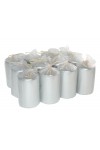 HotStar Metallic Silver Candles Pillars 12 Pcs Burning 30 Hours 60x100 mm Unscented