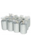 HotStar Crack Metallic Silver Candles Pillars 12 Pcs Burning 30 Hours 60x100 mm Unscented