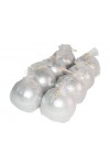 HotStar Metallic Silver Candles 8 Pcs Burning 28 Hours d80 mm Unscented