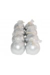 HotStar Candele Argento Metallizzato 8Pz Palla Durata 28 Ore d80 mm Non Profumate