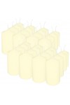 HotStar Professional Candele Cilindriche Moccoli Cera a Colonna Durata 7 Ore d40 h70 mm Colore Avorio Set di 32 Pezzi Antigoccia