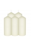 HotStar Pillar Wax Cylindrical Candles Duration 54 Hours d60 h165 mm Ivory Color Set of 5 Pieces