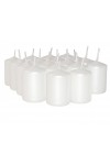 HotStar Unscented Candles Pearl 18 Pcs Pillar Duration 6 Hours 35x50 mm