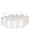 HotStar Candele Non Profumate Perla Metalizzato 18Pz Moccoli Durata 6 Ore 35x50 mm