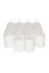 HotStar Candele Non Profumate Perla Metalizzato 18Pz Moccoli Durata 6 Ore 35x50 mm