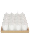 HotStar Unscented Candles Metallic Pearl 16 Pcs Pillar Duration 6 Hours 35x50 mm