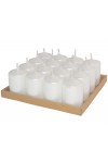 HotStar Candele Non Profumate Perla Metalizzato 16 Pz Moccoli Durata 6 Ore 35x50 mm