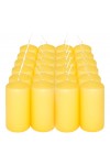 HotStar Candele Cilindriche Cera a Colonna Durata 12 Ore d45 h90 mm Colore Giallo Set di 24 Pezzi Antigoccia