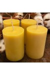 HotStar 4Pcs Candle in Pure Natural Beeswax 48x75 mm Made in Italy