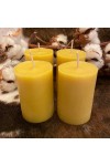 HotStar 4Pcs Candle in Pure Natural Beeswax 48x75 mm Made in Italy