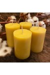 HotStar 4Pcs Candle in Pure Natural Beeswax 48x75 mm Made in Italy