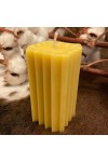 HotStar Candle in Pure Natural Beeswax 44x44x75h mm Made in Italy