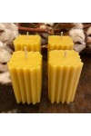 HotStar 4Pcs Candle in Pure Natural Beeswax 44x44x75h mm Made in Italy