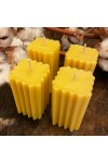 HotStar 4Pcs Candle in Pure Natural Beeswax 44x44x75h mm Made in Italy