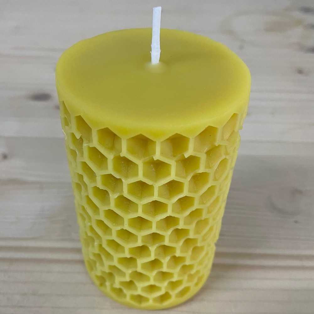 HotStar 4Pcs Candle in Pure Natural Beeswax Hive 60x100 mm Made in Italy